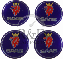 12775052, Saab, 9-3, 9-5, 900, Sticker, Set, 56mm, Wielnaafkap