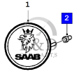 32020110, 6915706, Saab, 9-3, 900, 9000, Bus, Embleem, 900kl/9000/900ng/9-3v1