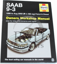 4614, Saab, 9-3, Haynes, Werkplaatshandboek, Benzine, En, Diesel, 1998-augustus, 2002