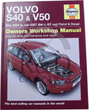 4731, Volvo, S40, V50, Haynes, Werkplaatshandboek, En, Benzine, Diesel, 2004-2007